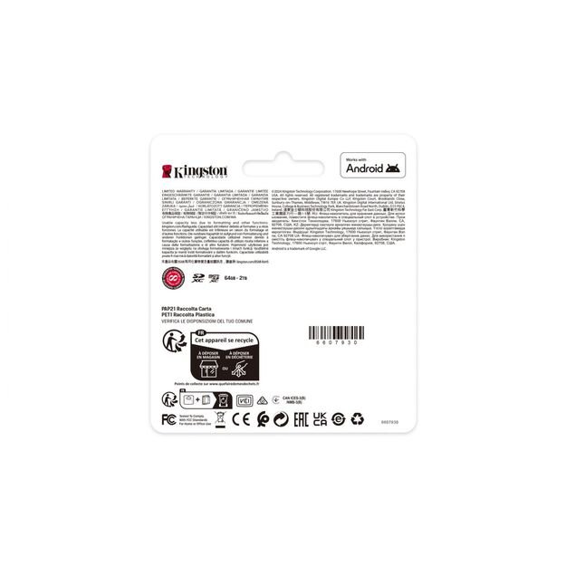 MEMORY MICRO SDXC 128GB UHS-I/SDCS3/128GBSP KINGSTON atminties kortelė