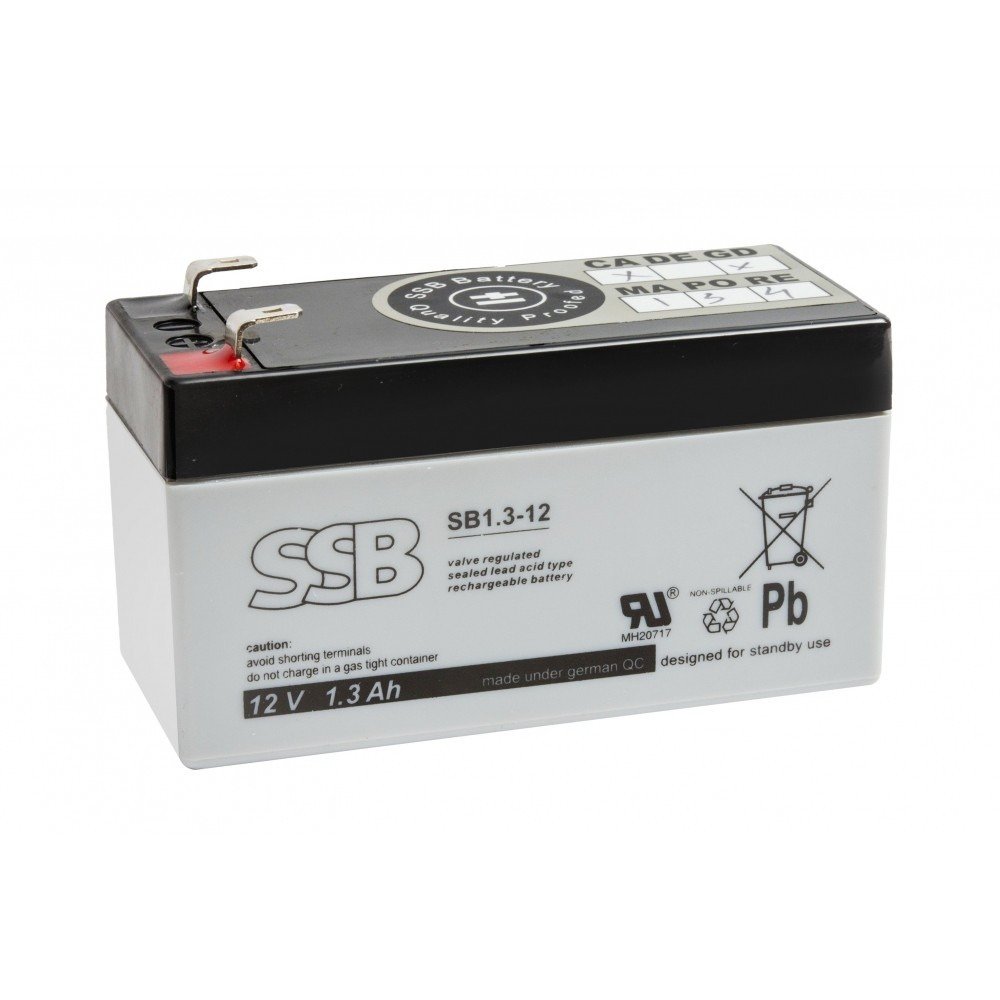 Akumuliatorius (AGM) SSB SB (1.3Ah, 12V, F1, VRLA)