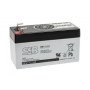 Akumuliatorius (AGM) SSB SB (1.3Ah, 12V, F1, VRLA)