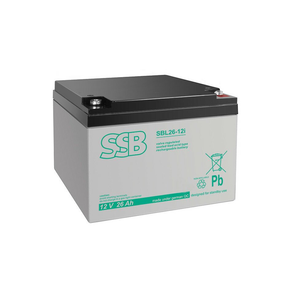 Akumuliatorius (AGM) SSB SBL (26Ah, 12V, F13 M5, VRLA)