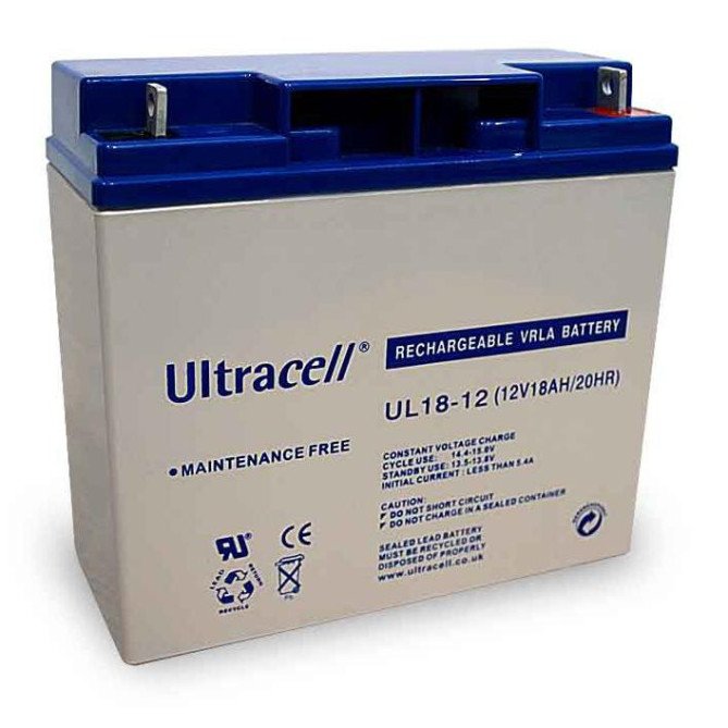 Akumuliatorius Ultracell UL18-12 (18 Ah, 12V)