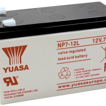Akumuliatorius Yuasa (7Ah, 12V, F2, VRLA)