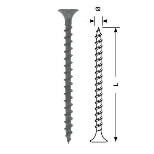Sraigtas STARFIX gipsas-medis 3.5x35/F (juodas, 200vnt)