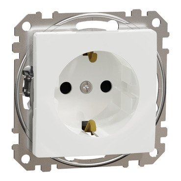 Kištukinis lizdas su įžeminimu ir apsauga nuo vaikų Schneider Electric Sedna Design SDD111022 (baltas) Kištukinis lizdas su įžeminimu ir apsauga nuo vaikų Schneider Electric Sedna Design SDD111022 (baltas)
