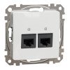 Kompiuterinis lizdas 2xRJ45 UTP cat.6 Schneider Electric Sedna Design SDD111462 (baltas)