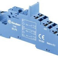 Lizdas su push-in kontaktais plastikinis laikiklis relėms 40 serijos ant DIN bėgelio Finder 95P5SPA Lizdas su push-in kontaktais plastikinis laikiklis relėms 40 serijos ant DIN bėgelio Finder 95P5SPA
