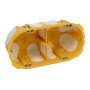 2 vietų dėžutė į gipsą Kopos KPL 64-50/2LD_NA (68mm, garsą slopinanti, geltona)