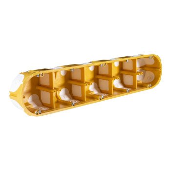 5 vietų dėžutė į gipsą Kopos KPL 64-50/5LD_NA (68mm, garsą slopinanti, geltona)