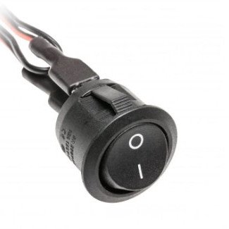 Įmontuojamas jungiklis GTV AE-WLC01-20 (juodas, 12V)