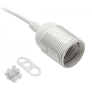 Lemputės lizdas su laidu baltas GTV GZ-E27000-00 (baltas, E27, 60W)