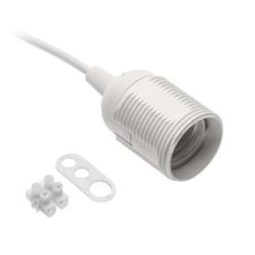 Lemputės lizdas su laidu baltas GTV GZ-E27000-00 (baltas, E27, 60W) Lemputės lizdas su laidu baltas GTV GZ-E27000-00 (baltas, E27, 60W)