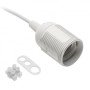 Lemputės lizdas su laidu baltas GTV GZ-E27000-00 (baltas, E27, 60W)