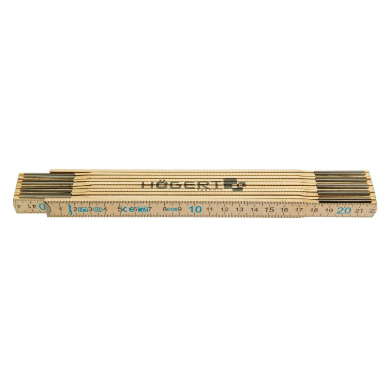 Medinė ruletė HOGERT HT4M262 (2m x 16mm) Medinė ruletė HOGERT HT4M262 (2m x 16mm)
