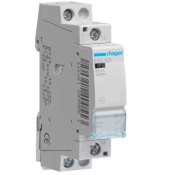 Kontaktorius Hager ESC125 (1P, 25A, 230V)