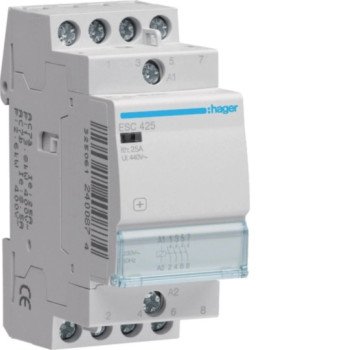 Kontaktorius Hager ESC425 (4P, 25A, 230V, 4NO)
