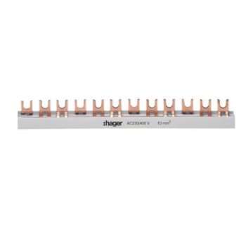Izoliuota sujungimo šyna Hager KDN380A (3P, 57 mod., 10mm)