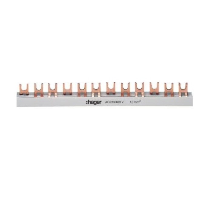 Izoliuota sujungimo šyna Hager KDN380A (3P, 57 mod., 10mm)