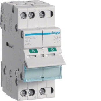 Kirtiklis Hager SBN332 (3P, 32A, 400V, 2 mod.)