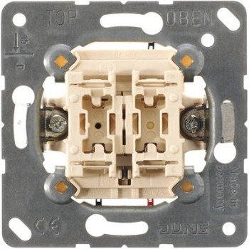 1 kl. mygtuko mechanizmas žaliuzėms JUNG 539VU (10A/250V) 1 kl. mygtuko mechanizmas žaliuzėms JUNG 539VU (10A/250V)