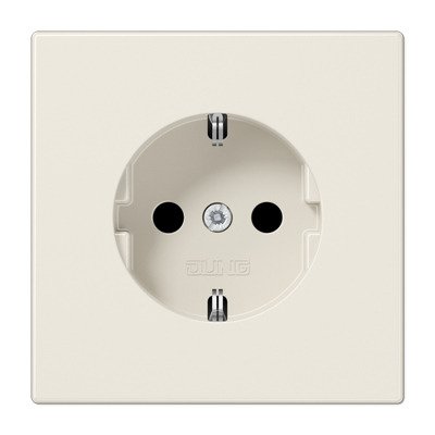 Kištukinis lizdas su įžeminimu JUNG LS1520 (dramblio kaulo spalvos, 16A/250V)