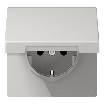 Kištukinis lizdas su įžeminimu ir dangteliu JUNG LS1520KLLG (pilkas, 16A/250V) Kištukinis lizdas su įžeminimu ir dangteliu JUNG LS1520KLLG (pilkas, 16A/250V)