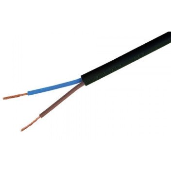 Lietkabelis OMY kabelis BVV-LL 2x2.5mm2 (juodas, 100m)