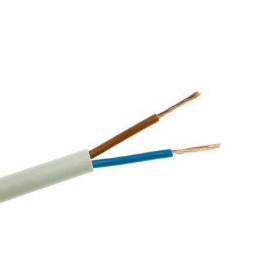 Lietkabelis OMY kabelis 2x0.5mm2 (baltas, 100m) Lietkabelis OMY kabelis 2x0.5mm2 (baltas, 100m)