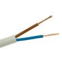 Lietkabelis OMY kabelis 2x0.5mm2 (baltas, 100m)
