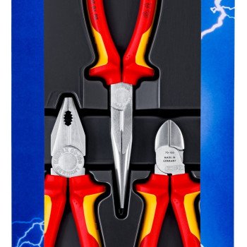 Replių rinkinys elektrikams Knipex 00 20 12 (3 vnt., 1000V) Replių rinkinys elektrikams Knipex 00 20 12 (3 vnt., 1000V)