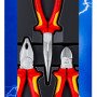 Replių rinkinys elektrikams Knipex 00 20 12 (3 vnt., 1000V)