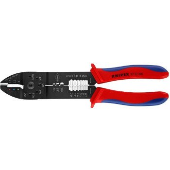 Kabelio nužievinimo ir jungčių užspaudimo replės KNIPEX 9722240 Kabelio nužievinimo ir jungčių užspaudimo replės KNIPEX 9722240