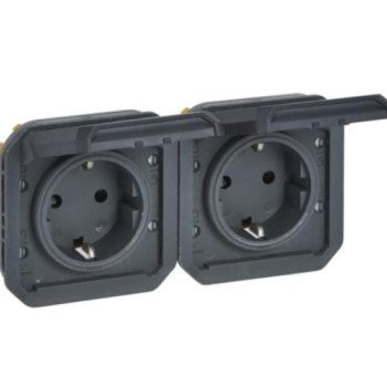 2 v. kištukinio lizdo mechanizmas Legrand 069879L (Antracitas)