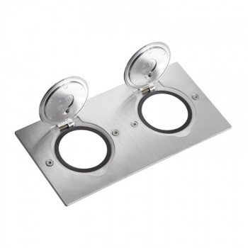 Grindinės dėžutės apdaila 2x2 mod. Legrand 089702 (nerūdijančio plieno) Grindinės dėžutės apdaila 2x2 mod. Legrand 089702 (nerūdijančio plieno)