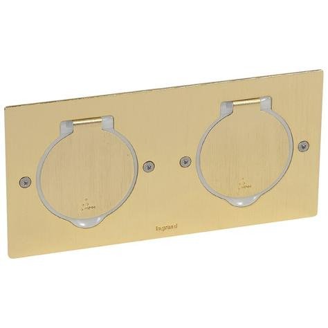 Grindinė dėžė 4mod. Legrand 089712 (šlifuoto aukso) Grindinė dėžė 4mod. Legrand 089712 (šlifuoto aukso)