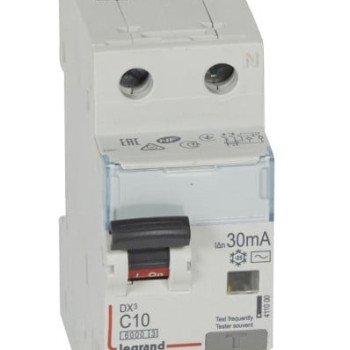 Automatinis jungiklis su srovės nuotekio rėle Legrand 411000 (10A, 1P+NR, 230V, 30mA, RCBO) Automatinis jungiklis su srovės nuotekio rėle Legrand 411000 (10A, 1P+NR, 230V, 30mA, RCBO)