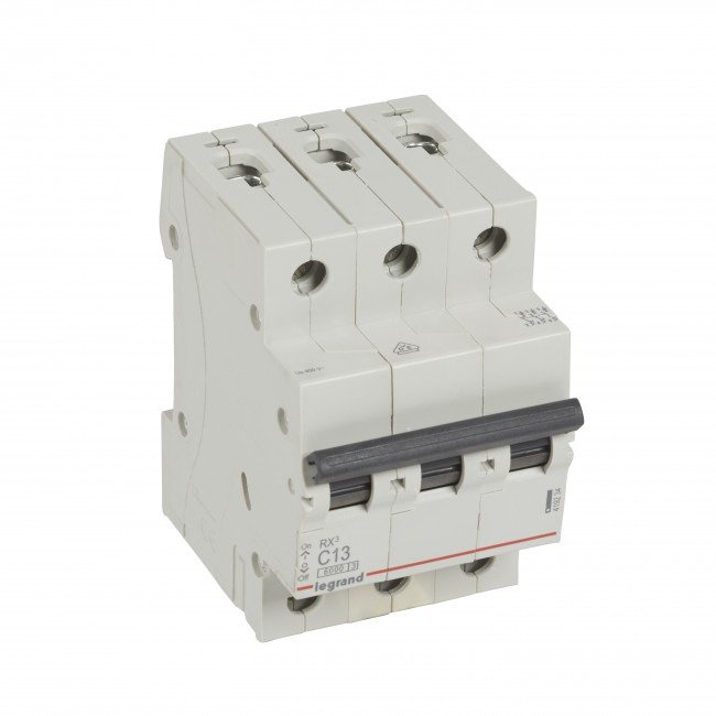 Automatinis jungiklis MCB RX3 Legrand 419234 (13A, 3P, 400V, 6kA) Automatinis jungiklis MCB RX3 Legrand 419234 (13A, 3P, 400V, 6kA)