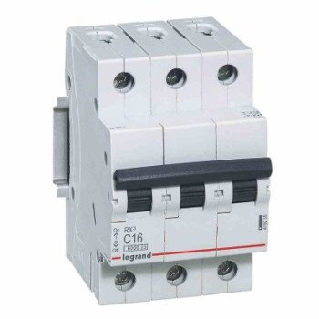 Automatinis jungiklis MCB RX3 Legrand 419235 (16A, 3P, 400V, 6kA) Automatinis jungiklis MCB RX3 Legrand 419235 (16A, 3P, 400V, 6kA)