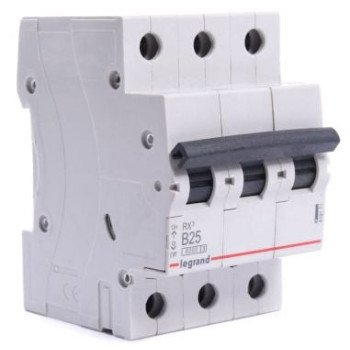 Automatinis jungiklis MCB RX3 Legrand 419171 (25A, 3P, 230V, 6kA) Automatinis jungiklis MCB RX3 Legrand 419171 (25A, 3P, 230V, 6kA)