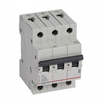 Automatinis jungiklis MCB RX3 Legrand 419238 (32A, 3P, 230V, 6kA) Automatinis jungiklis MCB RX3 Legrand 419238 (32A, 3P, 230V, 6kA)