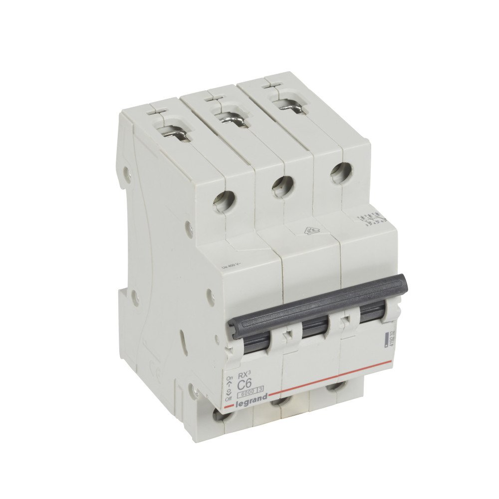 Automatinis jungiklis MCB RX3 Legrand 419232 (6A, 3P, 400V, 6kA) Automatinis jungiklis MCB RX3 Legrand 419232 (6A, 3P, 400V, 6kA)