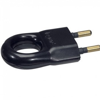 Kištukas Legrand 050163 (juodas, laidas iš šono, su žiedu, 6A, be įžeminimo)