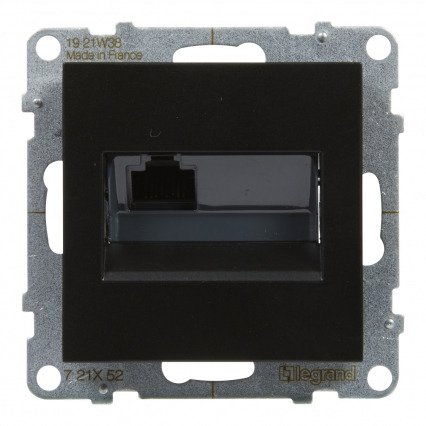 Juodas RJ45 UTP 6A lizdas Legrand SUNO 721454 Juodas RJ45 UTP 6A lizdas Legrand SUNO 721454