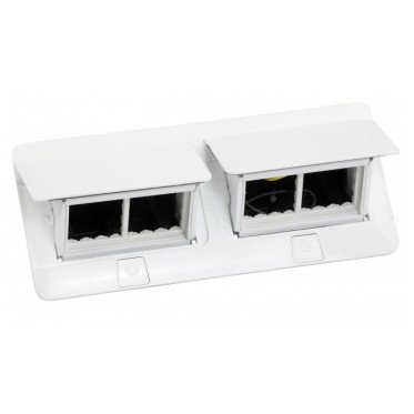 Įleidžiama modulinė dėžutė 2x4 mod. Legrand 654004 (metalinė, balta) Įleidžiama modulinė dėžutė 2x4 mod. Legrand 654004 (metalinė, balta)