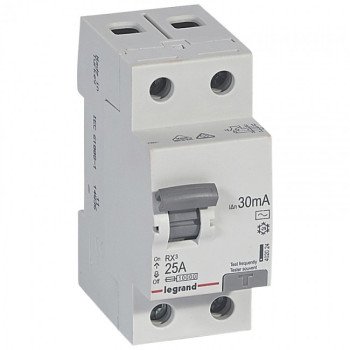 Srovės nuotekio relė RCD RX Legrand 402024 (AC, 25A, 2P, 30mA, 230V) Srovės nuotekio relė RCD RX Legrand 402024 (AC, 25A, 2P, 30mA, 230V)
