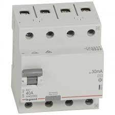 Srovės nuotekio relė RCD RX Legrand 402063 (AC, 40A, 4P, 30mA, 400V) Srovės nuotekio relė RCD RX Legrand 402063 (AC, 40A, 4P, 30mA, 400V)