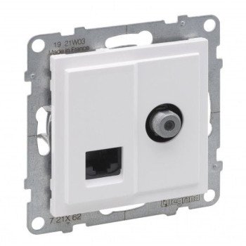 TV / UTP 6 lizdas Niloe Step Legrand 863177 (baltas)