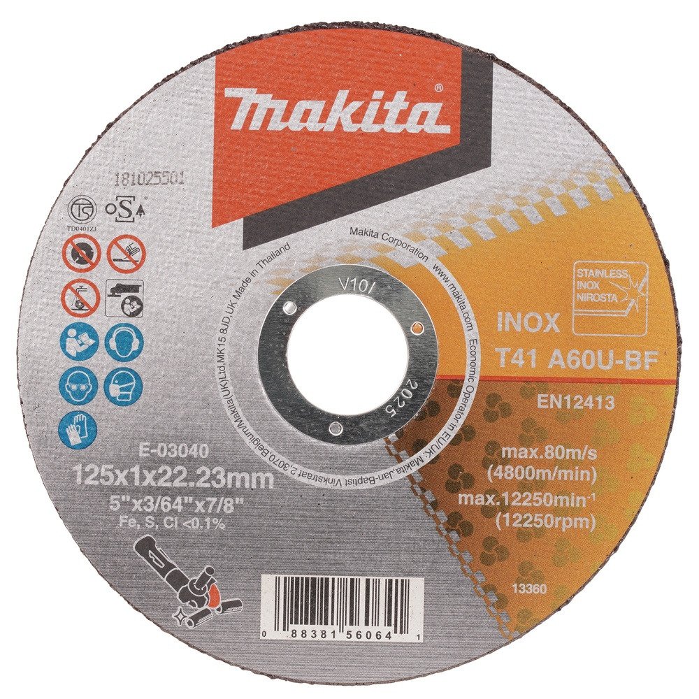 Pjovimo diskas metalui 125mm Makita E-03040 Pjovimo diskas metalui 125mm Makita E-03040