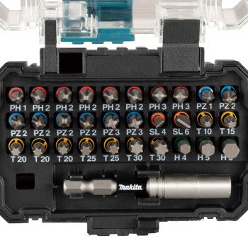 Atsuktuvo antgalių komplektas Makita E-13552 (30 antgalių, magnetinis laikiklis)