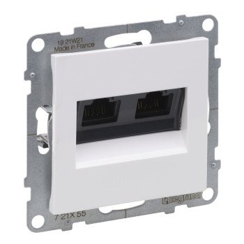 Baltas 2x RJ45 UTP 6A lizdas SUNO Legrand 721155 Baltas 2x RJ45 UTP 6A lizdas SUNO Legrand 721155