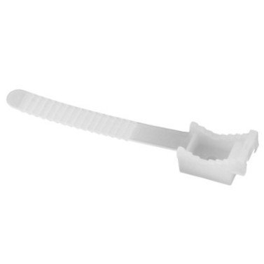 Prisukamas laikiklis kabeliui su dirželiu Pawbol H.7207 UP-30 (baltas, 30mm, 100vnt)